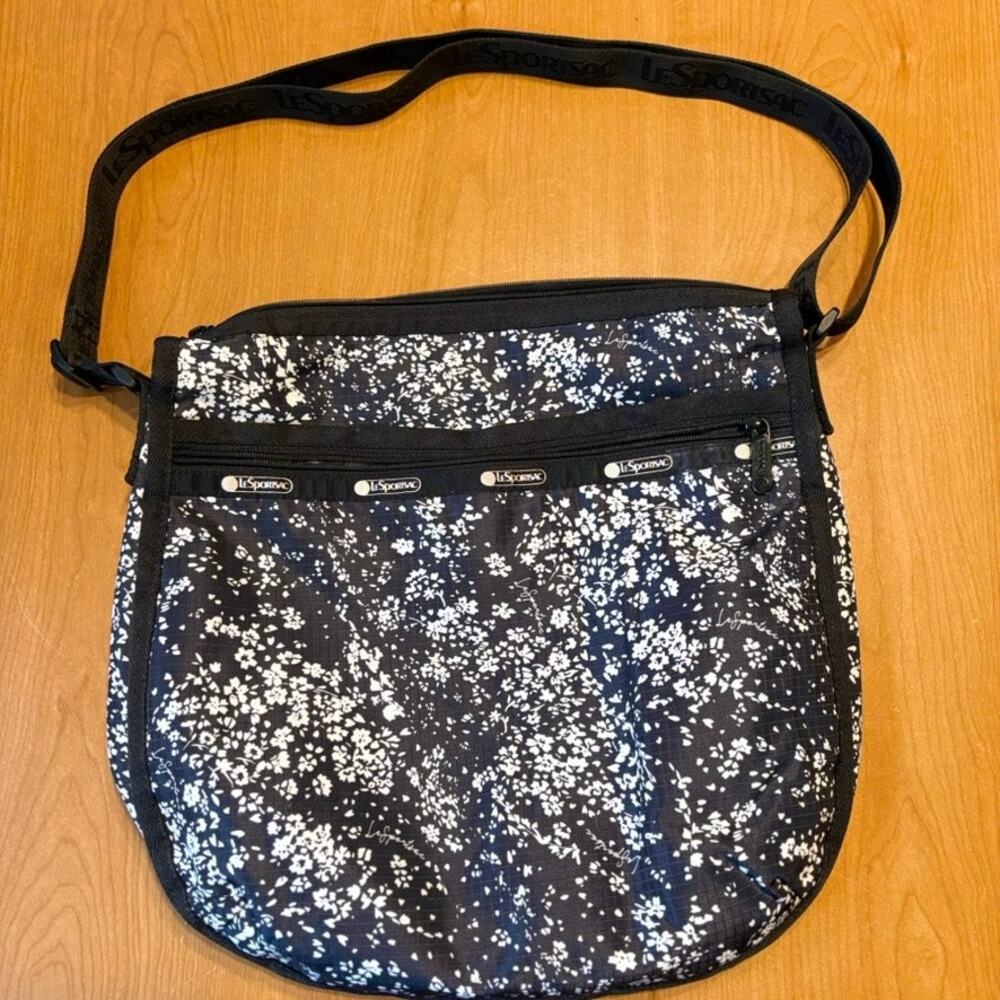 LeSportsac Rebecca Hobo bag black white